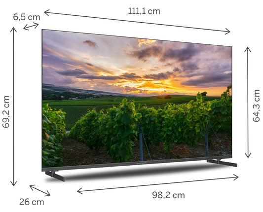 Tv 50 Thomson 4K Qled Smart Uhd T2 C2S2 Android 11 Frameless - Visualizzazione dettagliata