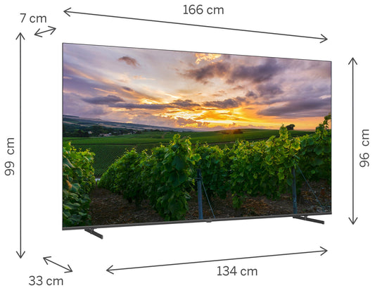 Tv 75 Thomson 4K Qled Smart Uhd T2 C2S2 Android 11 Frameless - Visualizzazione dettagliata