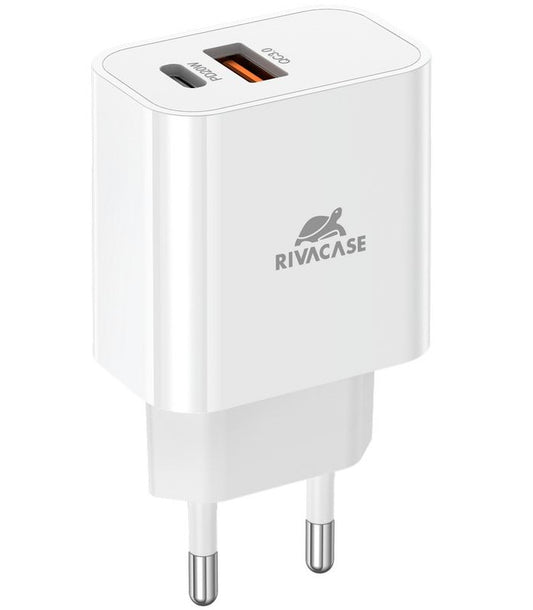 Alimentatore 1Usb C 1Usb A 20W Compatibile Iphone White - Visualizzazione dettagliata