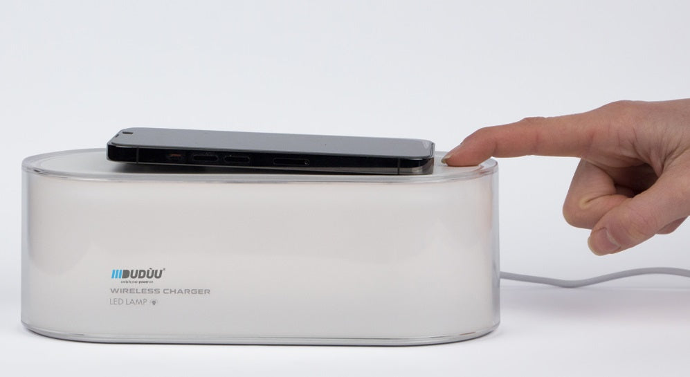Lampada Caricabatt Wireless White Duduu Sunset Output 15W - Visualizzazione dettagliata