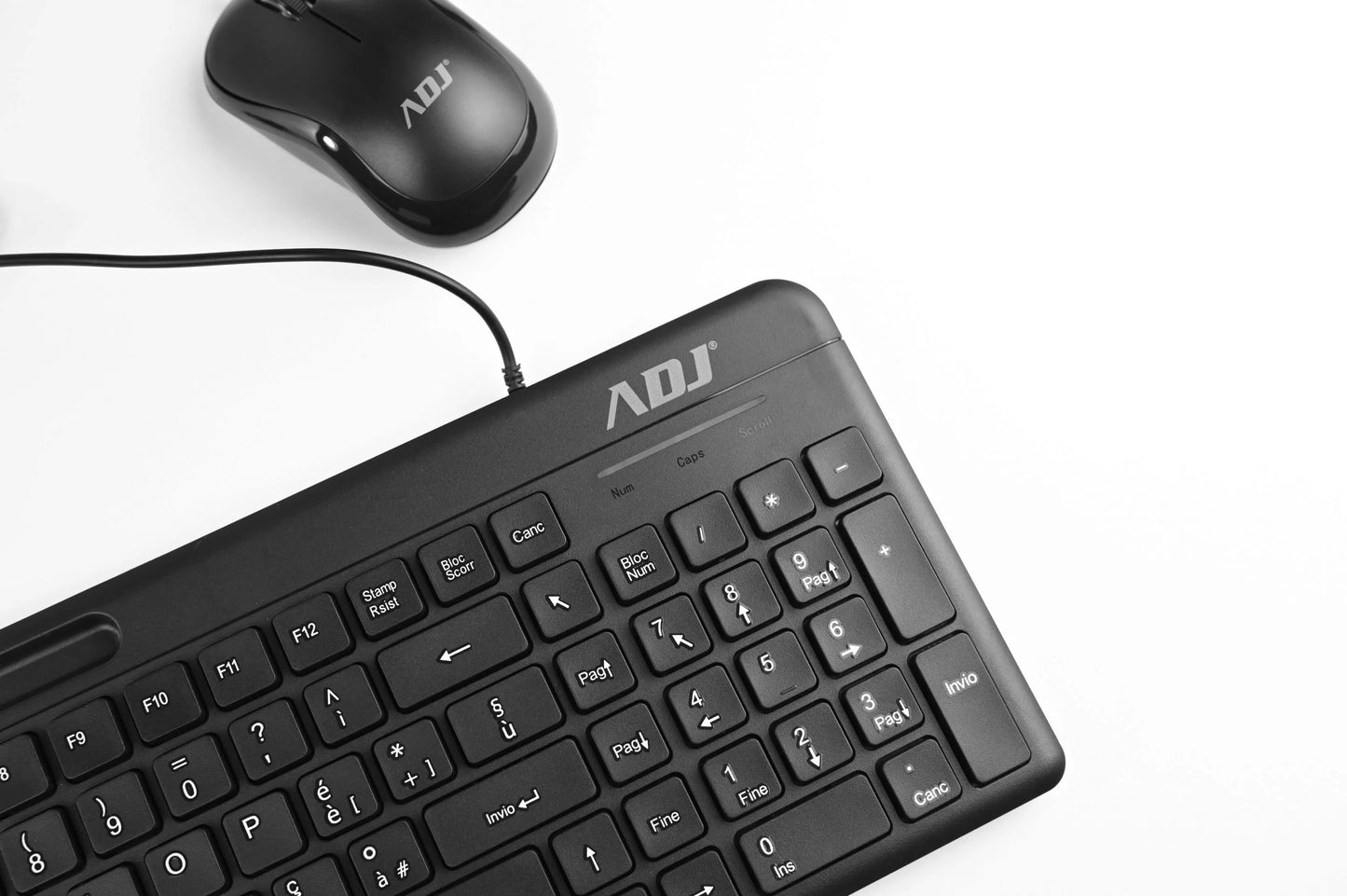 Tastiera Mouse Kit Usb Smal Bk 102Tasti Ultra Slim Plug Play Adj - Visualizzazione dettagliata