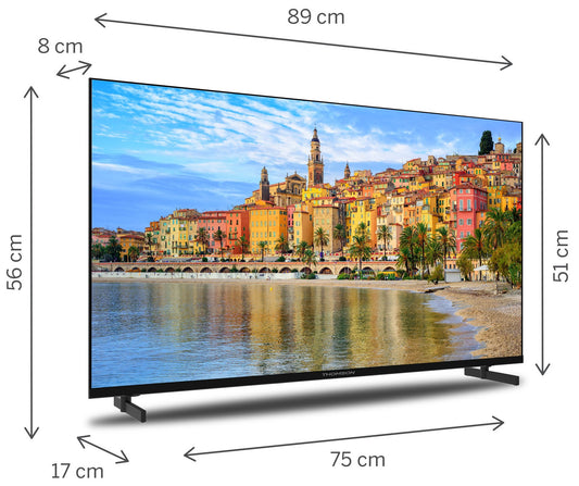Tv 40 Thomson Fhd Frameless Smart T2 C2S2 Google Tv - Visualizzazione dettagliata