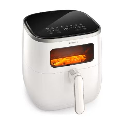 Friggitrice Ad Aria Multicooker 5 6 Xl 1700W Bianca Con Finestra White - Visualizzazione dettagliata