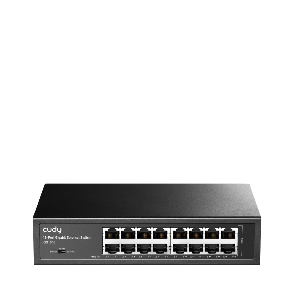 Switch 16P Gigabit Vlan Ext 250Mt Unmanaged Desk Rack 802 1P Qos - Visualizzazione dettagliata