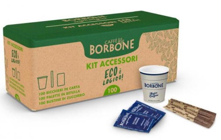 Borbone Box Accessori 50 X Zucchero 50 X Palette 50Xbicchieri - Visualizzazione dettagliata