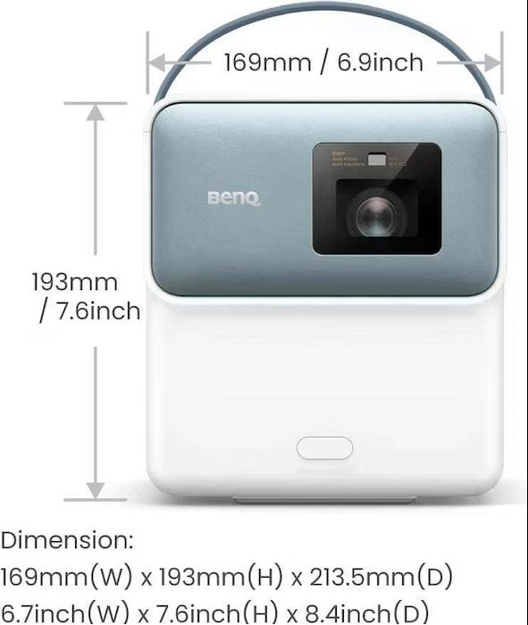 Proiettore Benq Gp100 Hd1080 1000Al Portatile Wifi Android11 Cast Usbc - Visualizzazione dettagliata