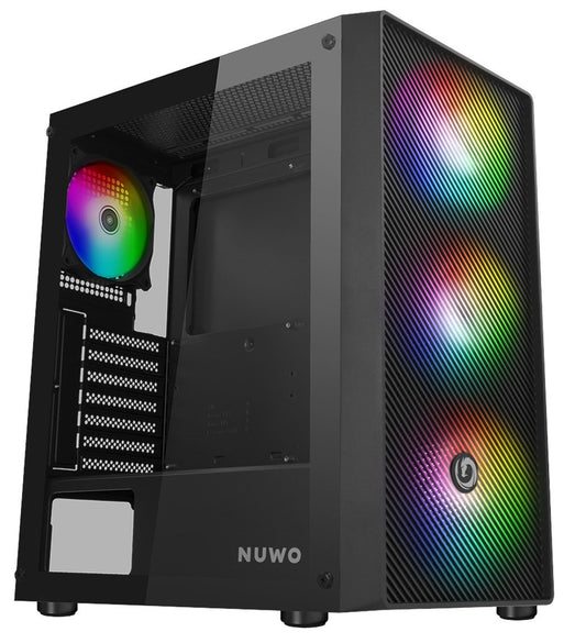 Case Mid Tower No Psu Rodan R603 3Usb3 0 5Mm Spcc 4Fan Rainbow Black - Visualizzazione dettagliata