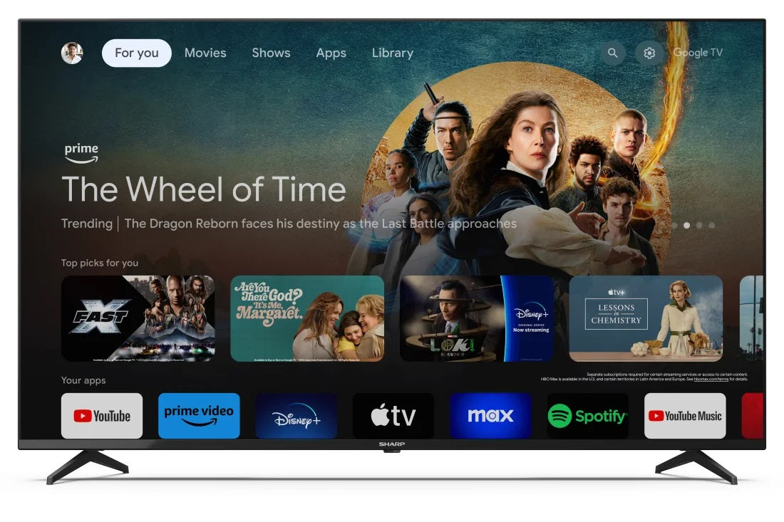 Tv 55 Sharp Led 55Gl4060E 4K Uhd Google Tv Smart - Visualizzazione dettagliata