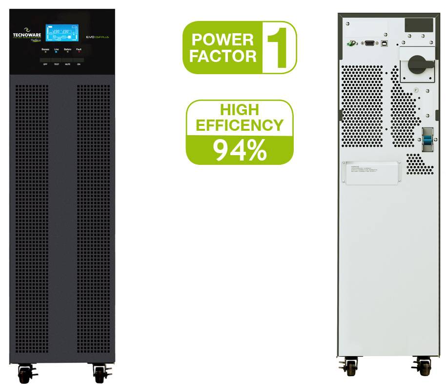 Ups 6 Kva Tower Evo Dsp Plus Online Online Dsp 16 Batterie 12Vdc 9Ah - Visualizzazione dettagliata