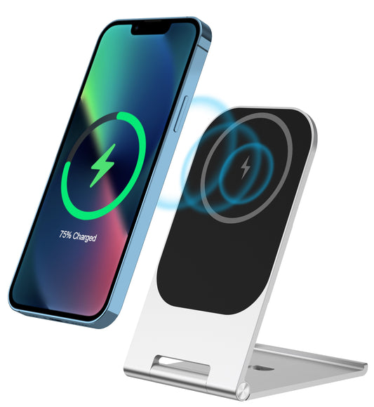 Energizer Wireless Magnetic Charger Stand Grigio - Visualizzazione dettagliata