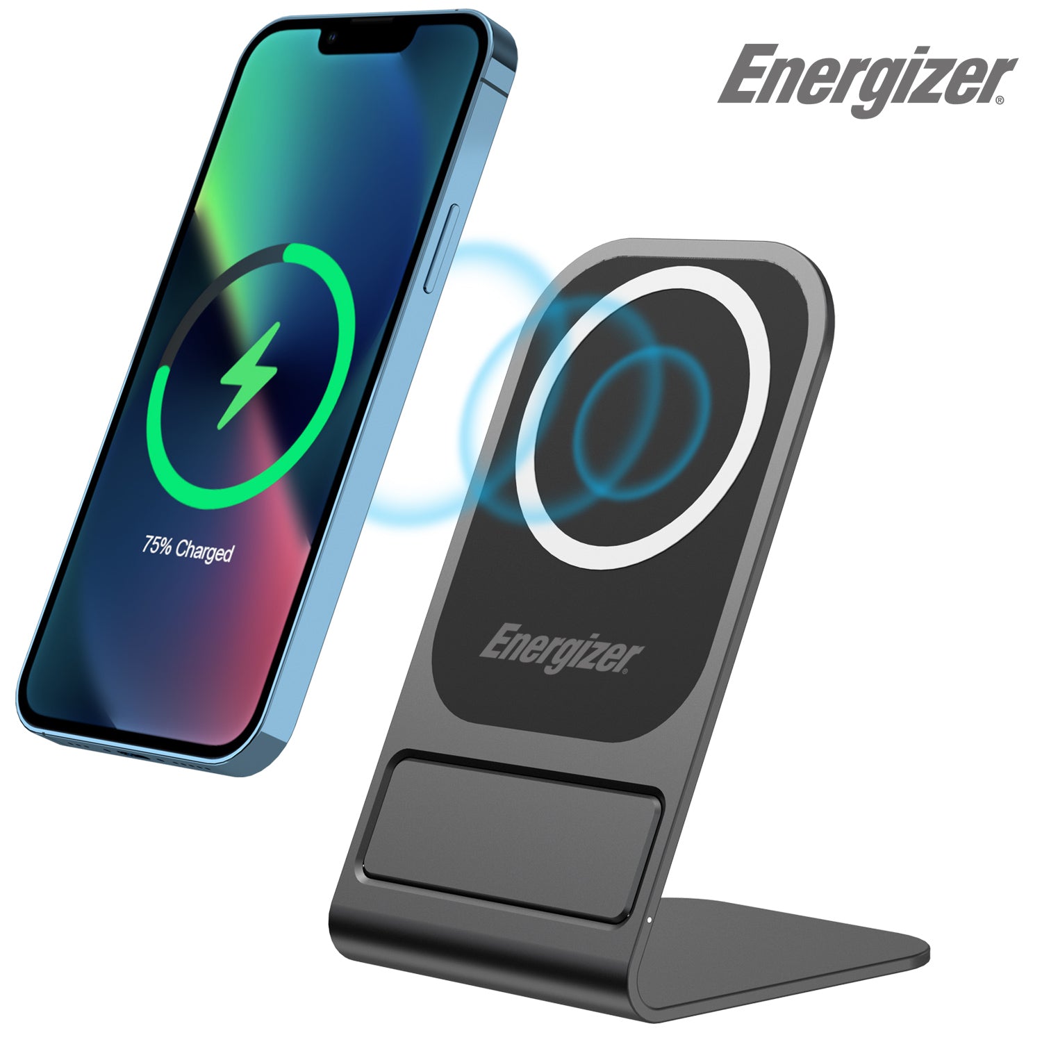 Energizer Wireless Magnetic Tray Stand Charger Stand Nero - Visualizzazione dettagliata