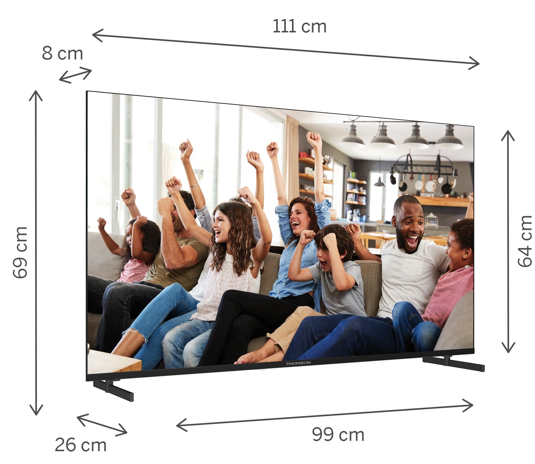 Tv 50 Thomson 4K Smart Uhd T2 C2S2 Google Tv Frameless - Visualizzazione dettagliata