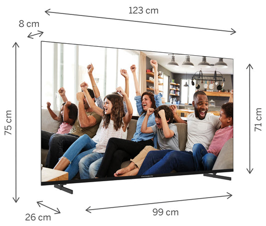 Tv 55 Thomson 4K Smart Uhd T2 C2S2 Google Tv Frameless - Visualizzazione dettagliata
