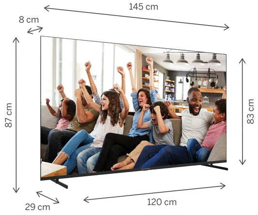 Tv 65 Thomson 4K Smart Uhd T2 C2S2 Google Tv Frameless - Visualizzazione dettagliata