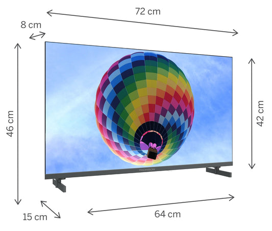Tv 32 Thomson Fhd Qled Smart T2 C2S2 Google Tv - Visualizzazione dettagliata