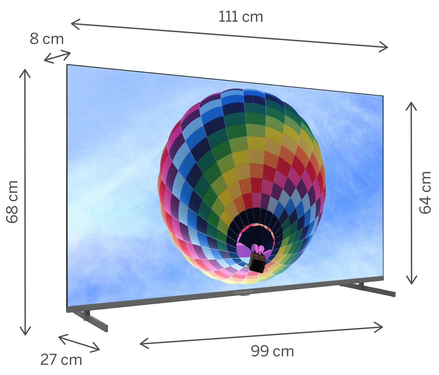 Tv 50 Thomson Uhd Smart 4K Qled T2 C2S2 Google Tv - Visualizzazione dettagliata