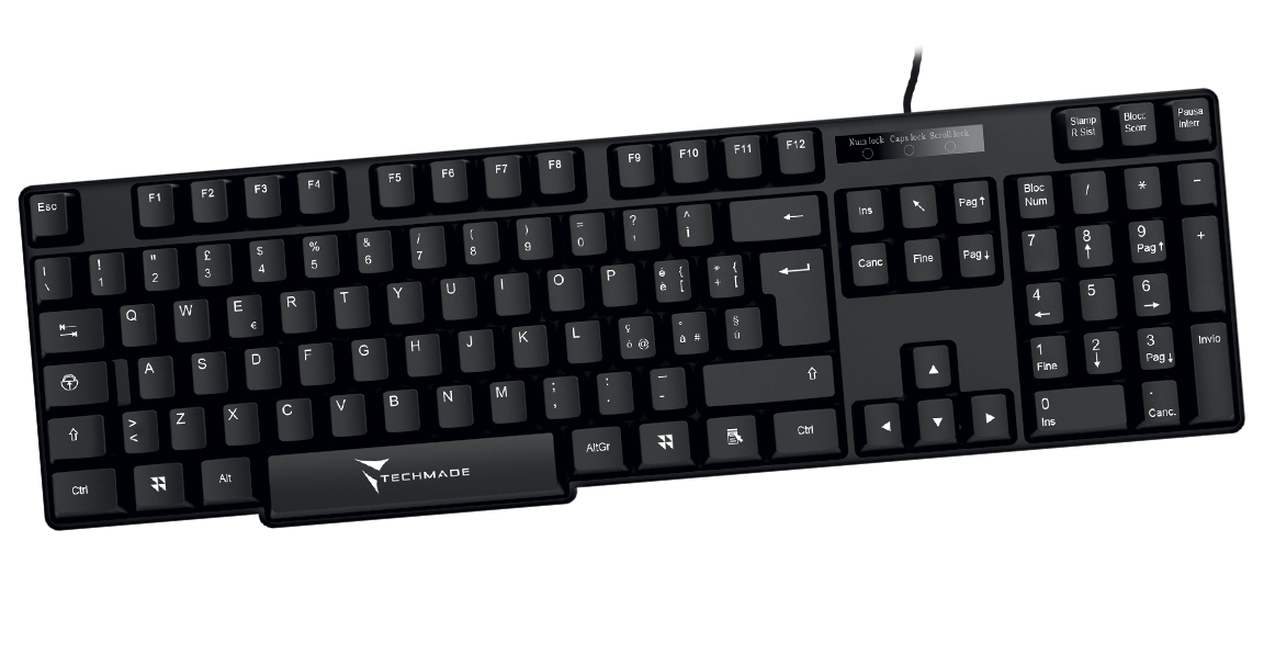 Tastiera Querty 104 Tasti Usb2 0 Te Chmade Tm Kb828 - Visualizzazione dettagliata