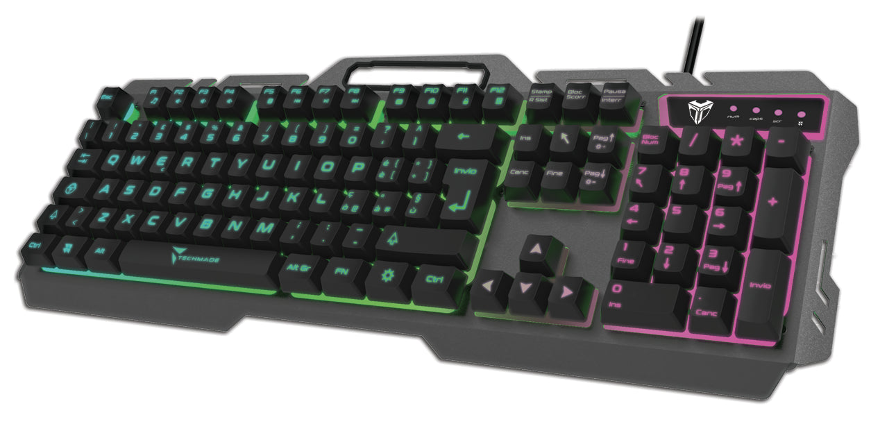 Tastiera Gaming Metallica Con Led R Gb Techmade Tm Gk023 - Visualizzazione dettagliata