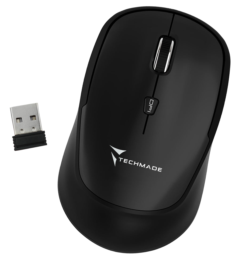 Mouse Wireless Nero Techmade Tm Xj35 Bk - Visualizzazione dettagliata