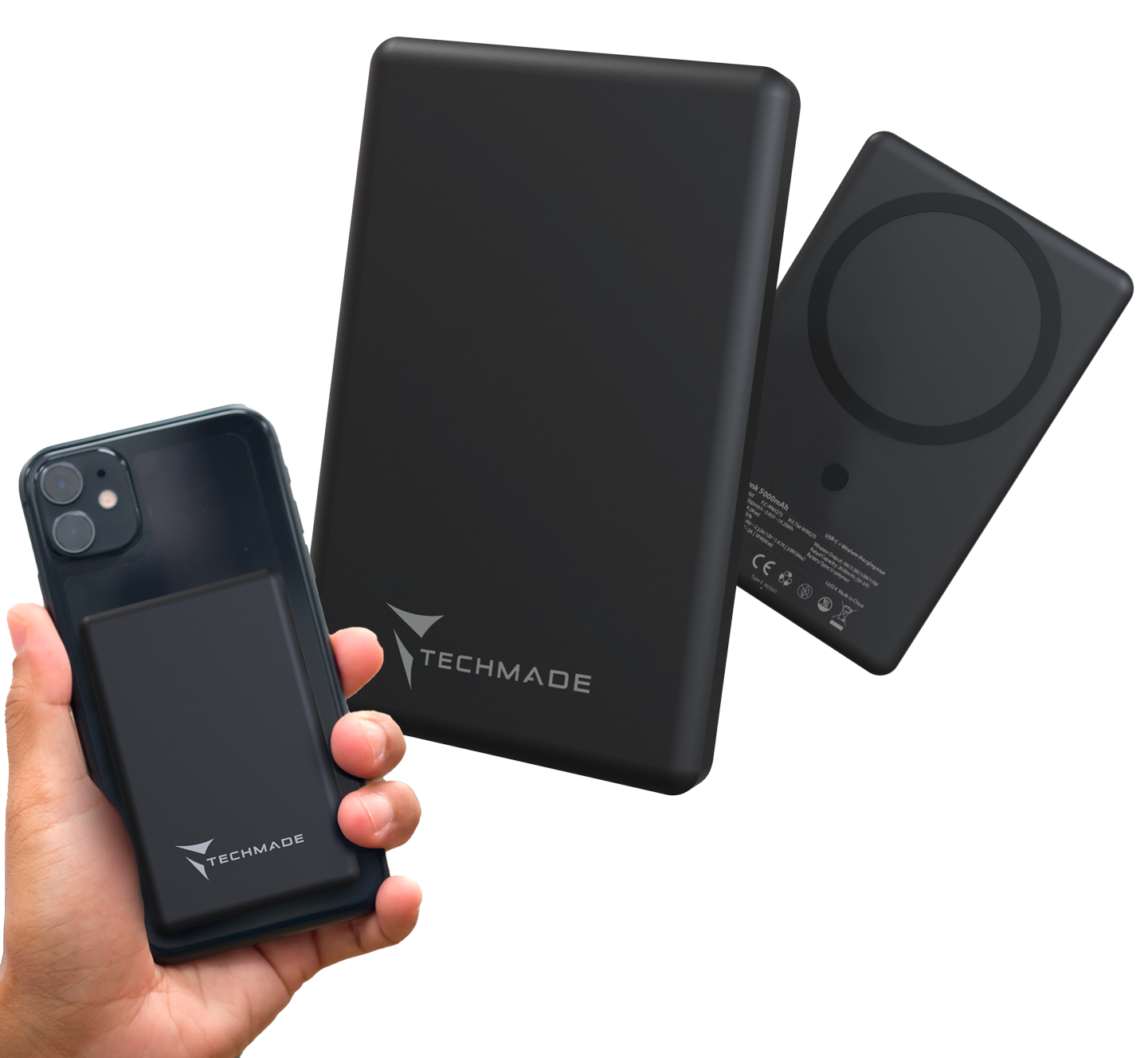 Power Bank 5000Mah Slim Wireless Ma Gnetico 7 9Mm Techmade - Visualizzazione dettagliata