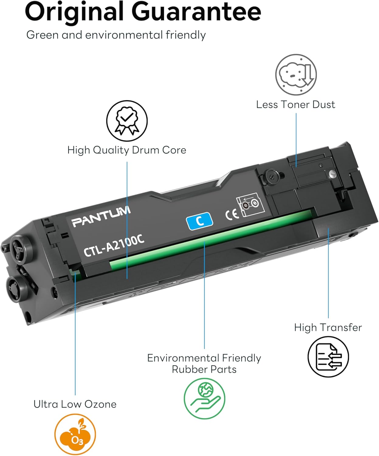Toner Pantum Ctl A2100C Ciano 1000 Per Cm2100Adw 1000Pg Toner Drum - Visualizzazione dettagliata