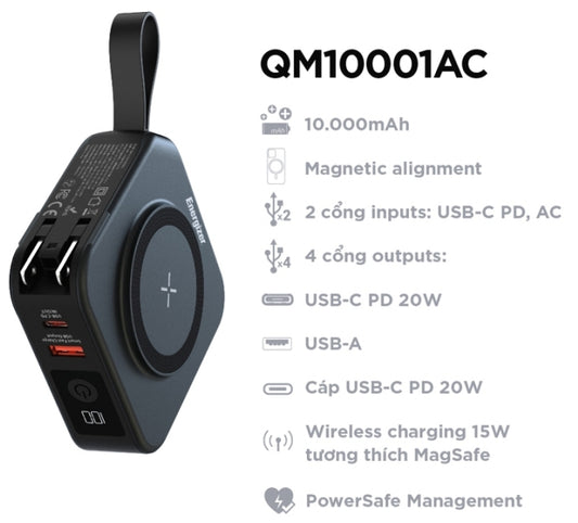 Power Bank Max 10000Mah Usbc Quad Portable - Visualizzazione dettagliata