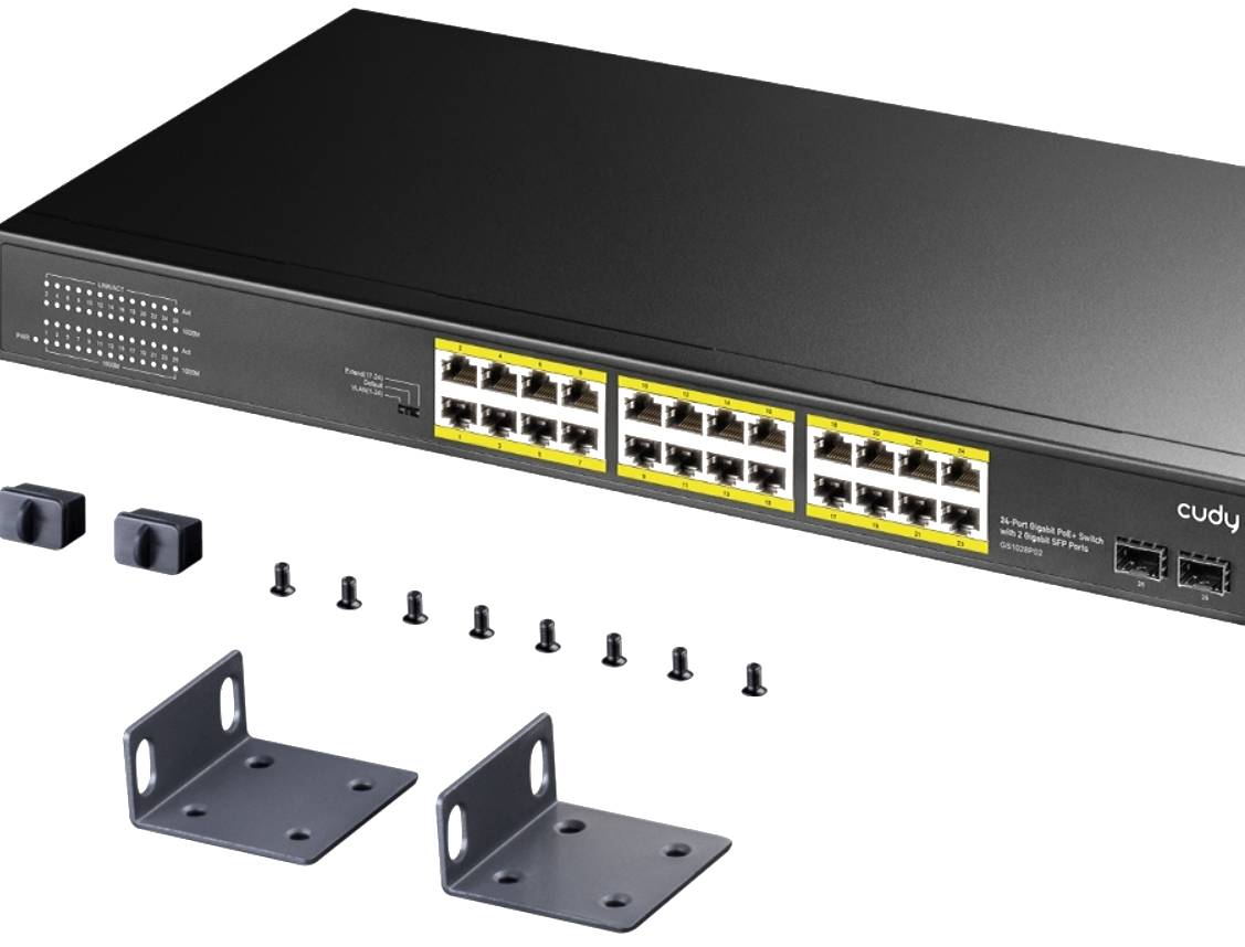 Switch 24P Gigabit Poe 2Sfp Rack Al Im 300Wd Desk Rack 802 1P Qos - Visualizzazione dettagliata