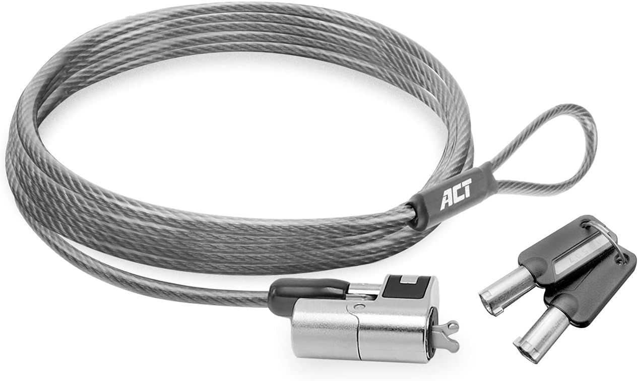 Cavo Lucchetto Sicurezza Notebook 2Mt Chiusura Con Chiave - Visualizzazione dettagliata