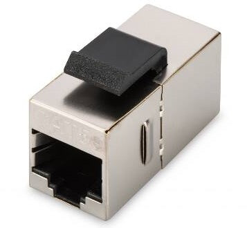 Coupler Cat5E Rj45 Utp F F Nero Con Ganci Per Pannelli - Visualizzazione dettagliata