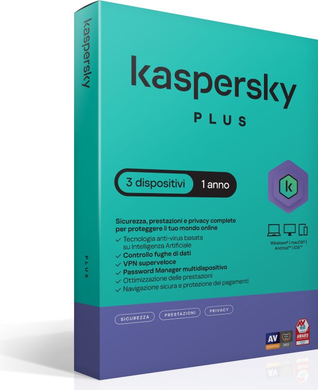Kaspersky Plus 3Dev 1Y Superslim Box - Visualizzazione dettagliata