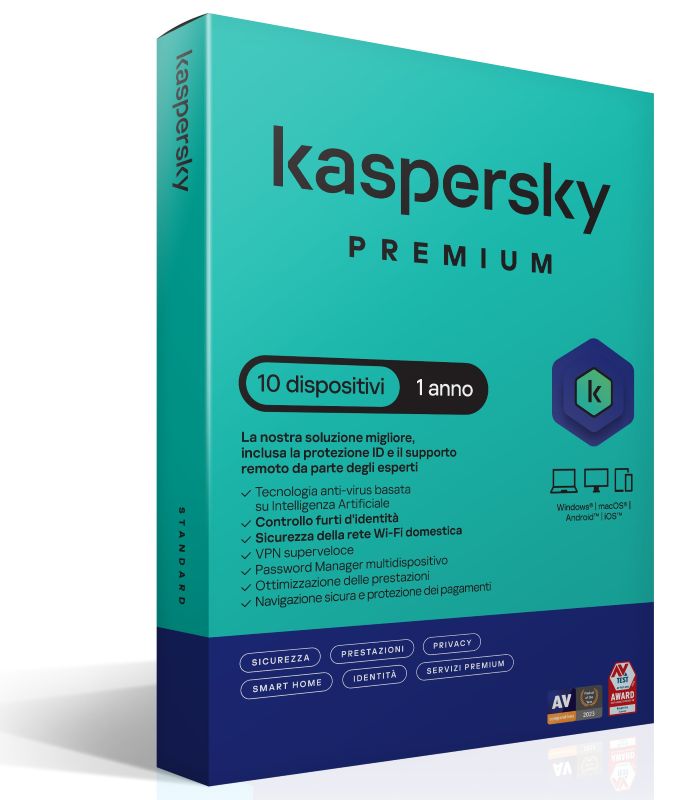 Kaspersky Premium 10Dev 1Y Superslim Box - Visualizzazione dettagliata