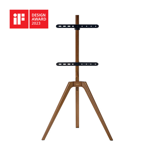 Staffa Pavimento Per Tv 45 65 Load 40Kg 400X400 Legno Design - Visualizzazione dettagliata