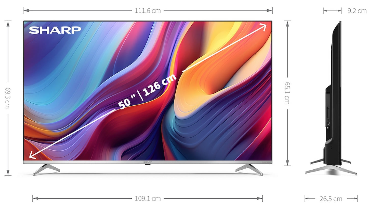 Tv 50 Sharp Qled 50Gp6265E 4K Uhd Google Tv Smart Qled Tvsat Cert - Visualizzazione dettagliata