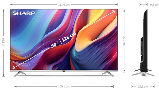 Tv 50 Sharp Qled 50Gp6265E 4K Uhd Google Tv Smart Qled Tvsat Cert - Visualizzazione dettagliata