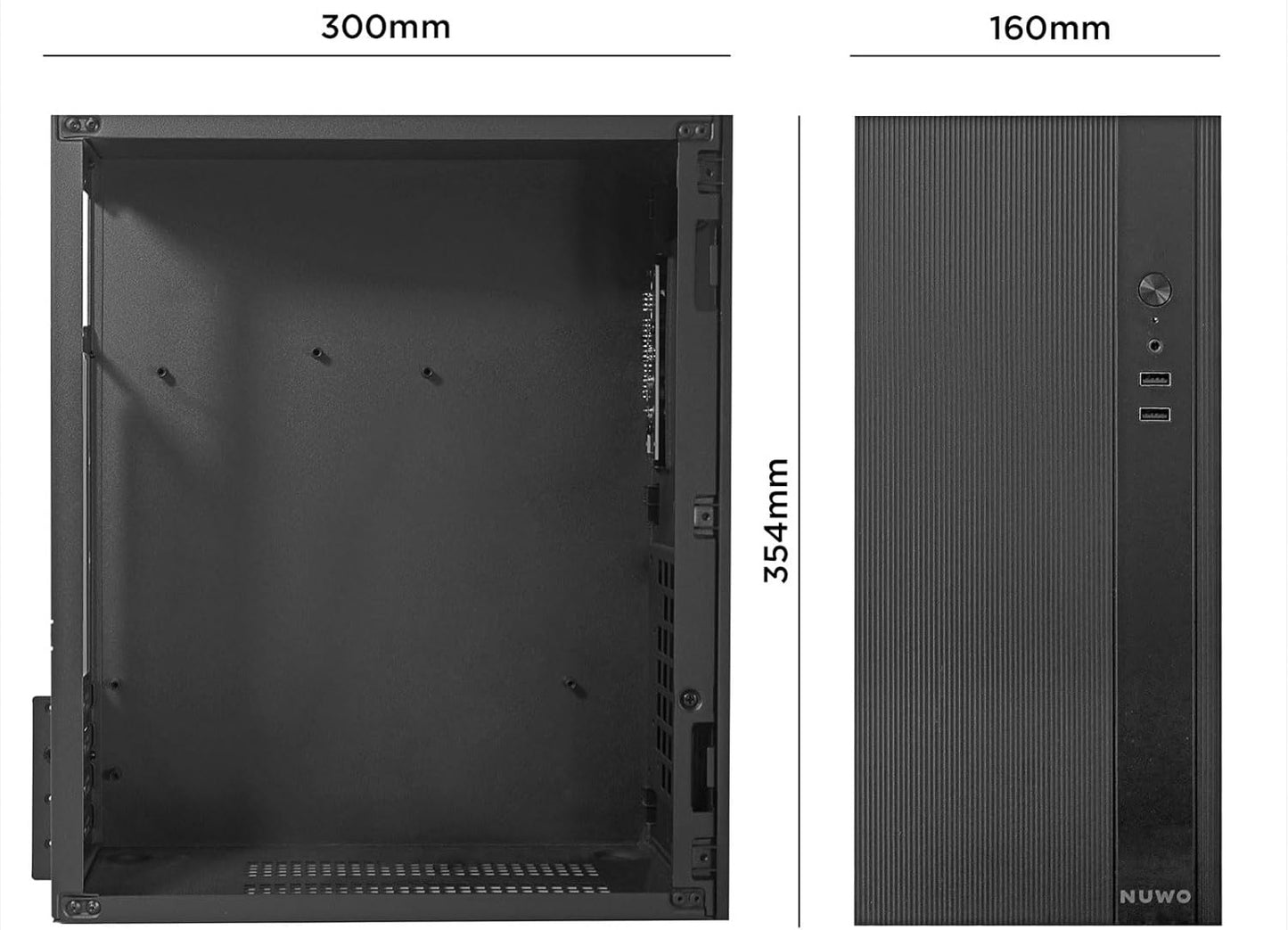 Case Mini Tower No Psu Opal Z100 2Usb2 0 6Mm Spcc Matx Mitx Black - Visualizzazione dettagliata