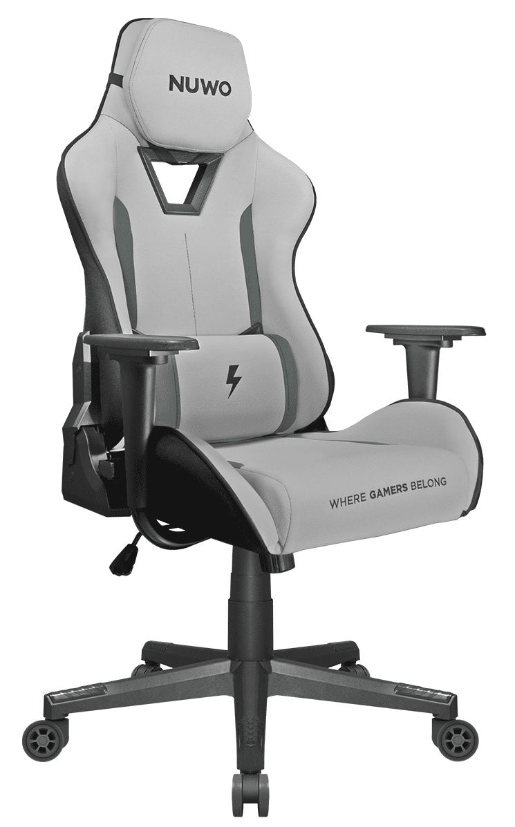 Poltrona Gaming Nuwo Jupiter Grey Recrinabile Supporto Lombare - Visualizzazione dettagliata