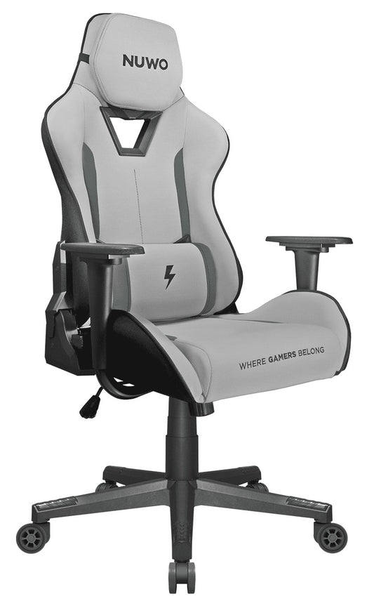 Poltrona Gaming Nuwo Jupiter Grey Recrinabile Supporto Lombare - Visualizzazione dettagliata