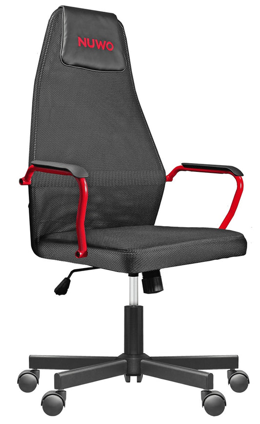 Poltrona Gaming Nuwo Grid Red Black - Visualizzazione dettagliata