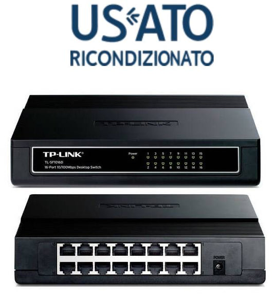 Switch Ref 16P 10 100Mbp Tl Sf1016D Ic Case Tp Link Plast - Visualizzazione dettagliata