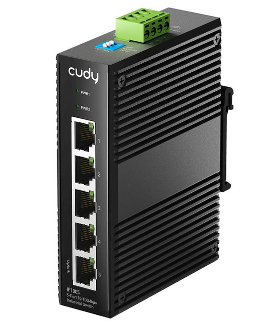 Switch 5P 10 100 Industrial Metal C Ase - Visualizzazione dettagliata