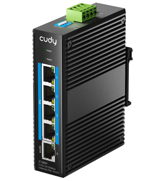 Switch 5P 10 100 Poe Industrial Met Al Case - Visualizzazione dettagliata