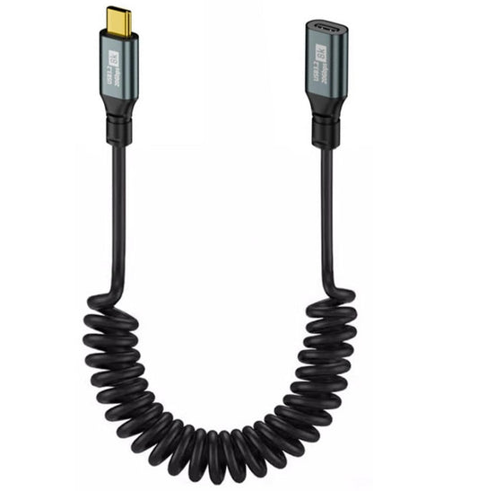 Cavo A Spirale Usb C Usb C 90 Ang 20 Gbps Pd 100W 8K Chenyang 1 8M - Visualizzazione dettagliata