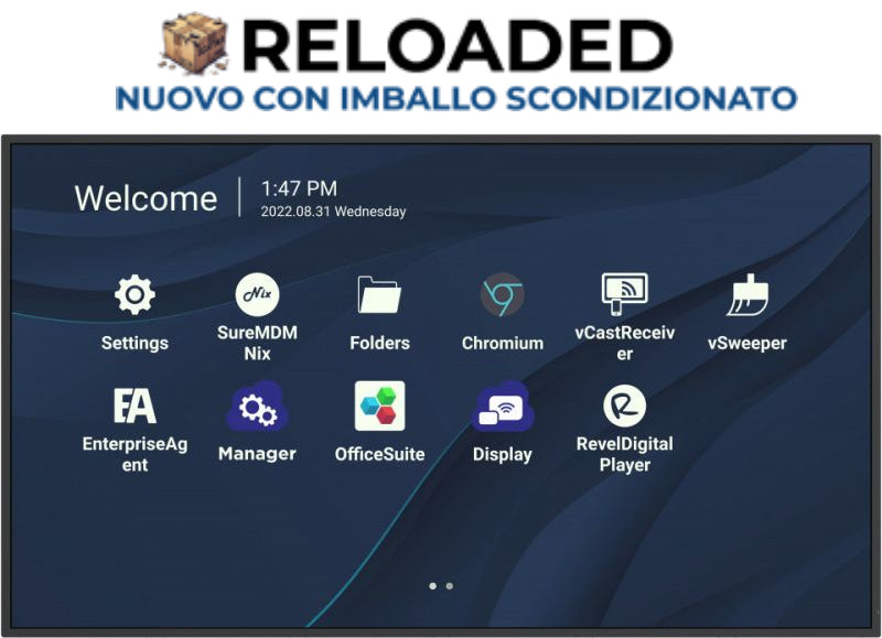 Mon 43Ds Uhd Mm Dvi Hdmi Vesa 4K 500Nit 4Gb 32Gb Andr 11 Scatola Out - Visualizzazione dettagliata