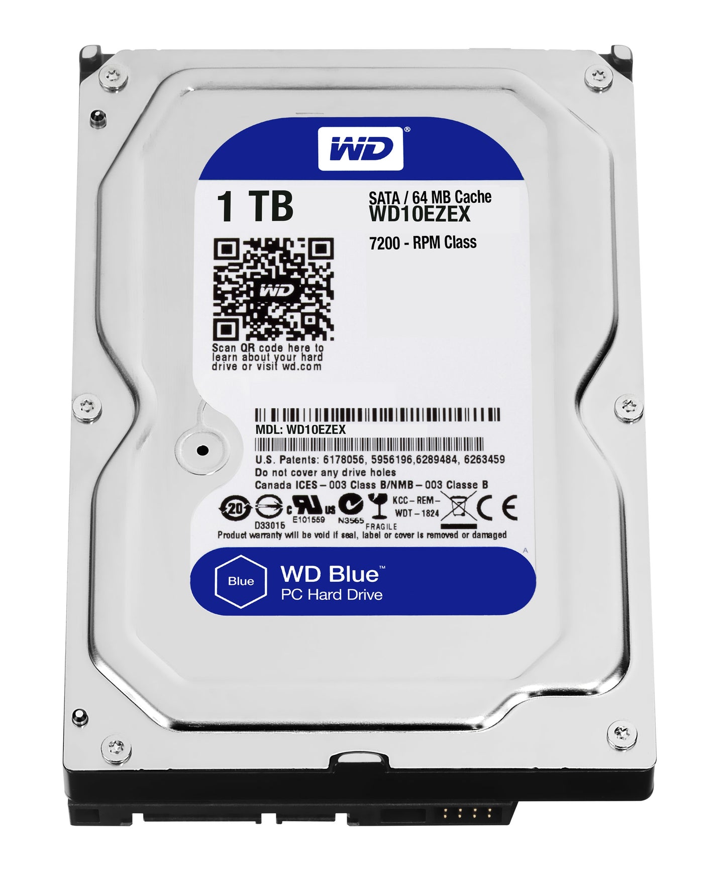 Hd 3 5 1Tb 7200Rpm 64Mb Sata3 Blue Wd Blue - Visualizzazione dettagliata