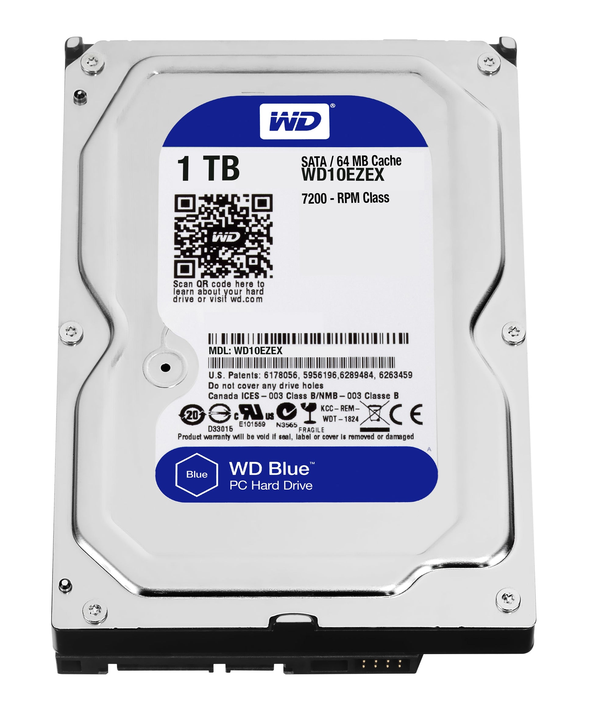 Hd 3 5 1Tb 7200Rpm 64Mb Sata3 Blue Wd Blue - Visualizzazione dettagliata