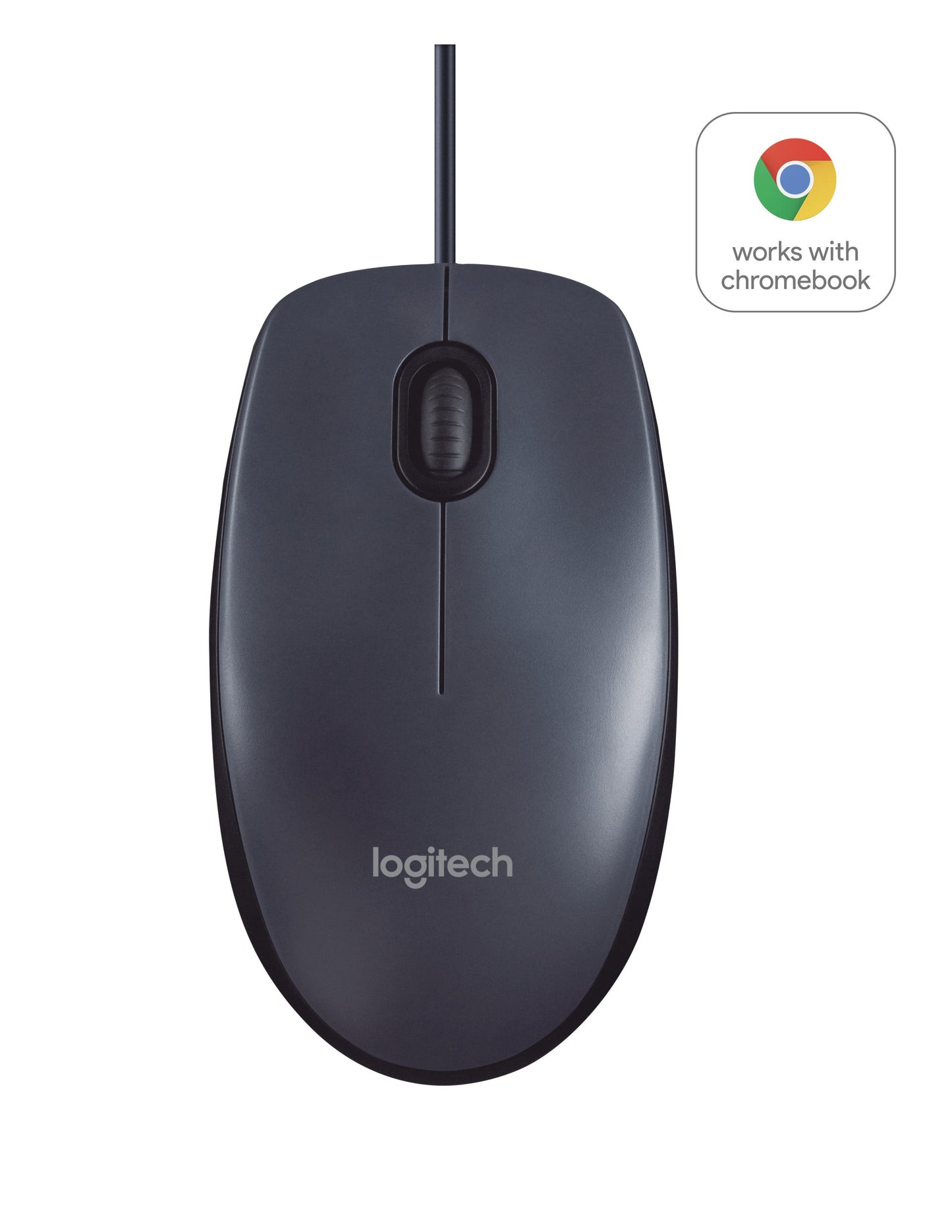 Mouse B100 Log Oem Usb Bk Nero Con Scrolling - Visualizzazione dettagliata