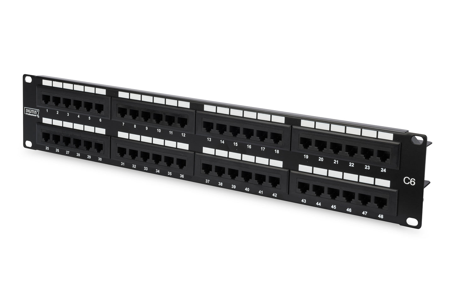 Patch Panel 48 Porte Non Schermato Utp Cat6 8 Poli Rack 19 2 Unit - Visualizzazione dettagliata