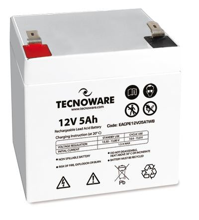 Batteria Ups Tecnoware 12Vdc 5Ah High Ermetica Al Piombo Bulk - Visualizzazione dettagliata