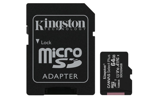 Sd Micro 64Gb Cl10 Uhs I Con Adatt 100Mb S Let 85Mb S Scrit Kingston - Visualizzazione dettagliata
