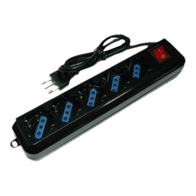 Presa Multipla Link 5 Schuko Con Interruttore Cavo 1 5Mt Nera - Visualizzazione dettagliata